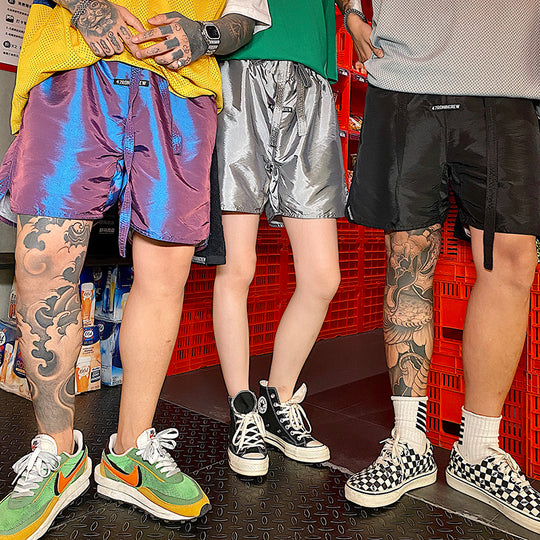 Colorful high street style men and women shorts