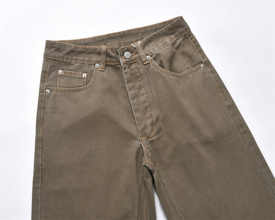 American Retro Denim Straight-leg Trousers Men