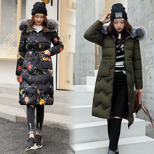 Women wear mid-length cotton jacket on both sides