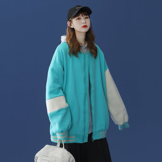 Baseball Uniform Women Original Niche Design Sense Sweater Jacket