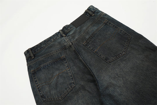 Fashion Straight Denim Trousers Hip Hop Men