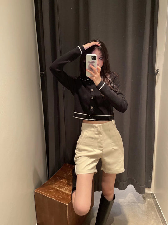 Temperament Simple High Waist Casual Shorts Women