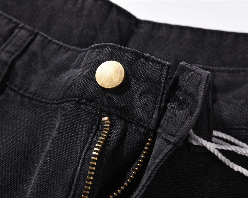 Washing Water Denim Straight-leg Trousers Men