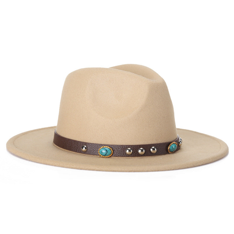 New Fashion Woolen Top Hat Jazz Hat For Men
