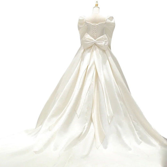 Long Sleeve French Tail Wedding Dress