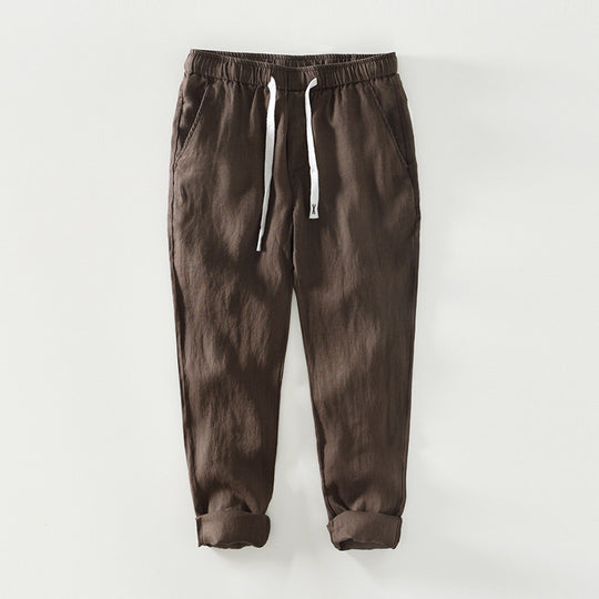 Fashion Linen Leisure Trousers Men
