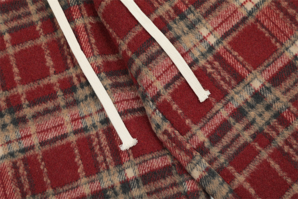 Fashion Personality Plaid Casual Trousers Men