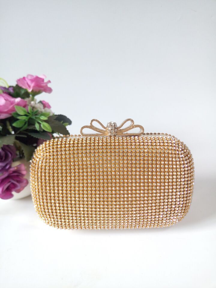 Ladies Diamond Chain Banquet Clutch Evening Rhinestone Bag