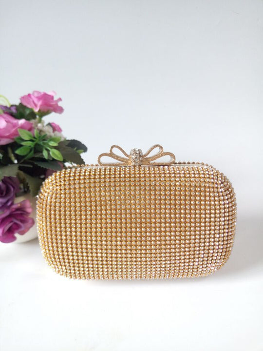 Ladies Diamond Chain Banquet Clutch Evening Rhinestone Bag