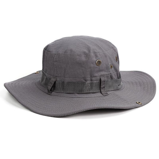 Boonie Hat Beige Broad-brimmed Hat Checked Cloth Men Women Mountaineering Outdoor Double-sided