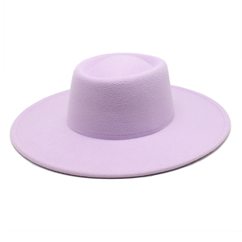 Men And Women Fashion Simple Felt Bowler Hat