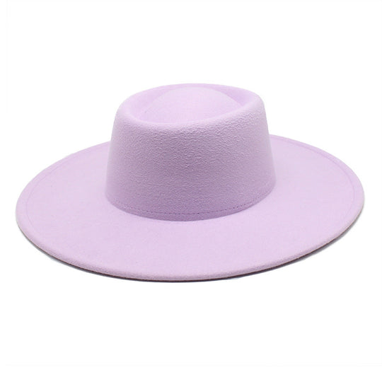 Men And Women Fashion Simple Felt Bowler Hat