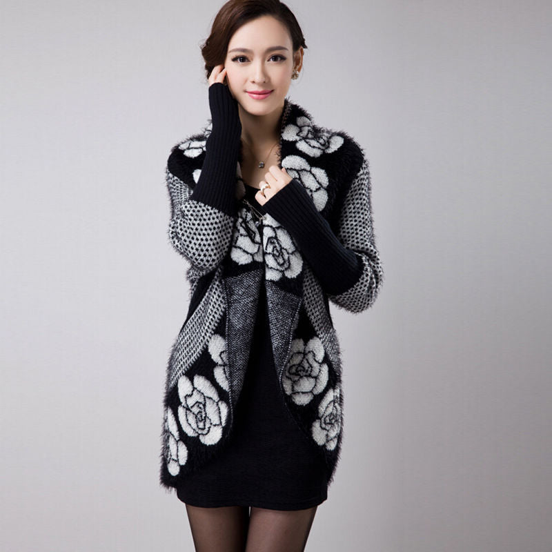 Fashion Imitation Mink Velvet Jacket Sweater Women Spring New Style