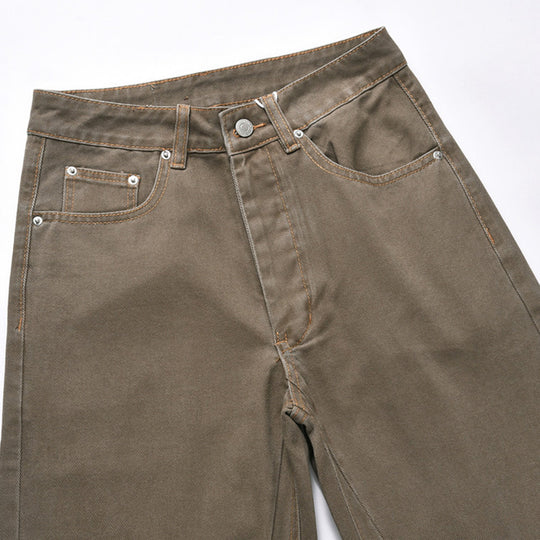 American Retro Denim Straight-leg Trousers Men