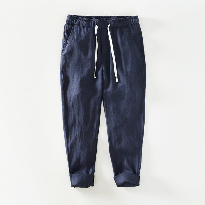 Fashion Linen Leisure Trousers Men