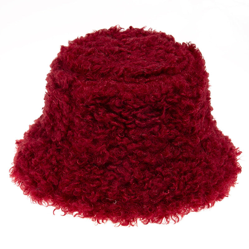 Lamb Wool Fisherman Hat Men Sunhat