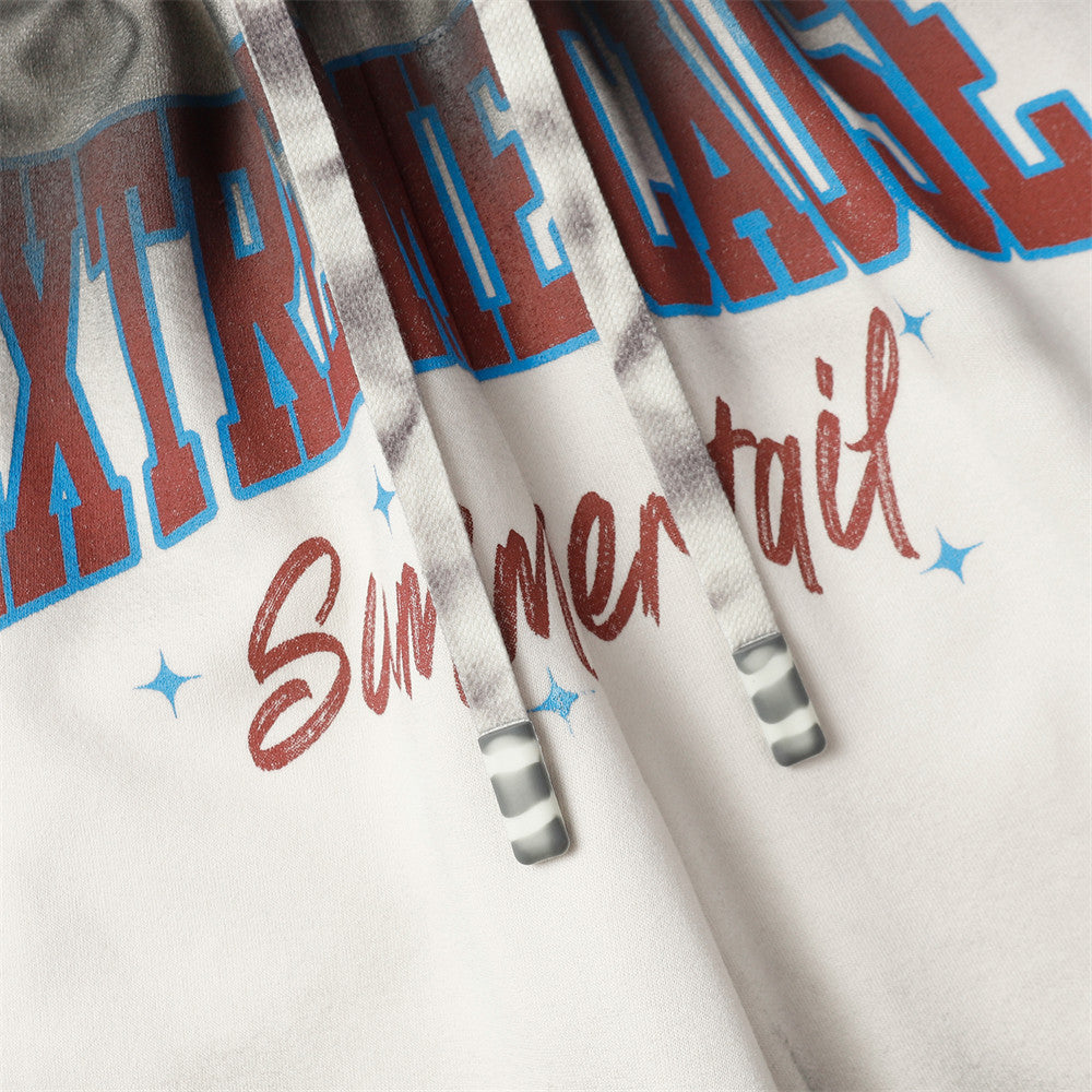 Fashion Gradient Tie-dye Loose Shorts Men
