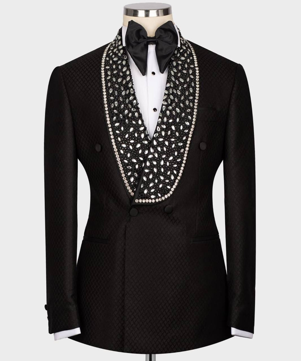 Acme Stones Detailed Belted Tuxedo
