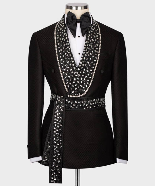 Acme Stones Detailed Belted Tuxedo
