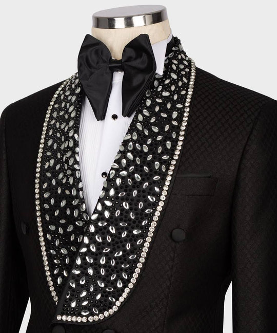 Acme Stones Detailed Belted Tuxedo