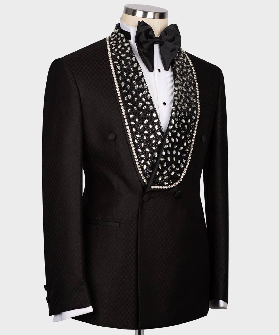 Acme Stones Detailed Belted Tuxedo