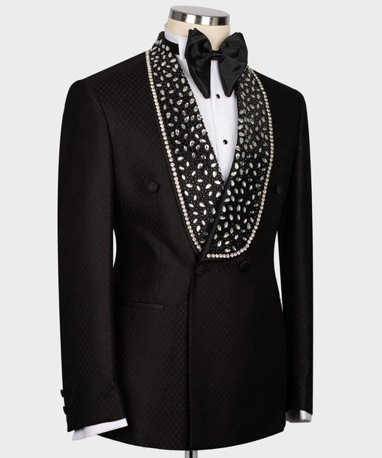 Acme Stones Detailed Belted Tuxedo