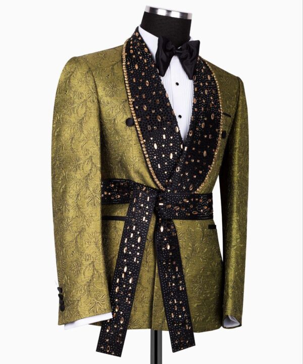 Acme Stones Detailed Belted Tuxedo