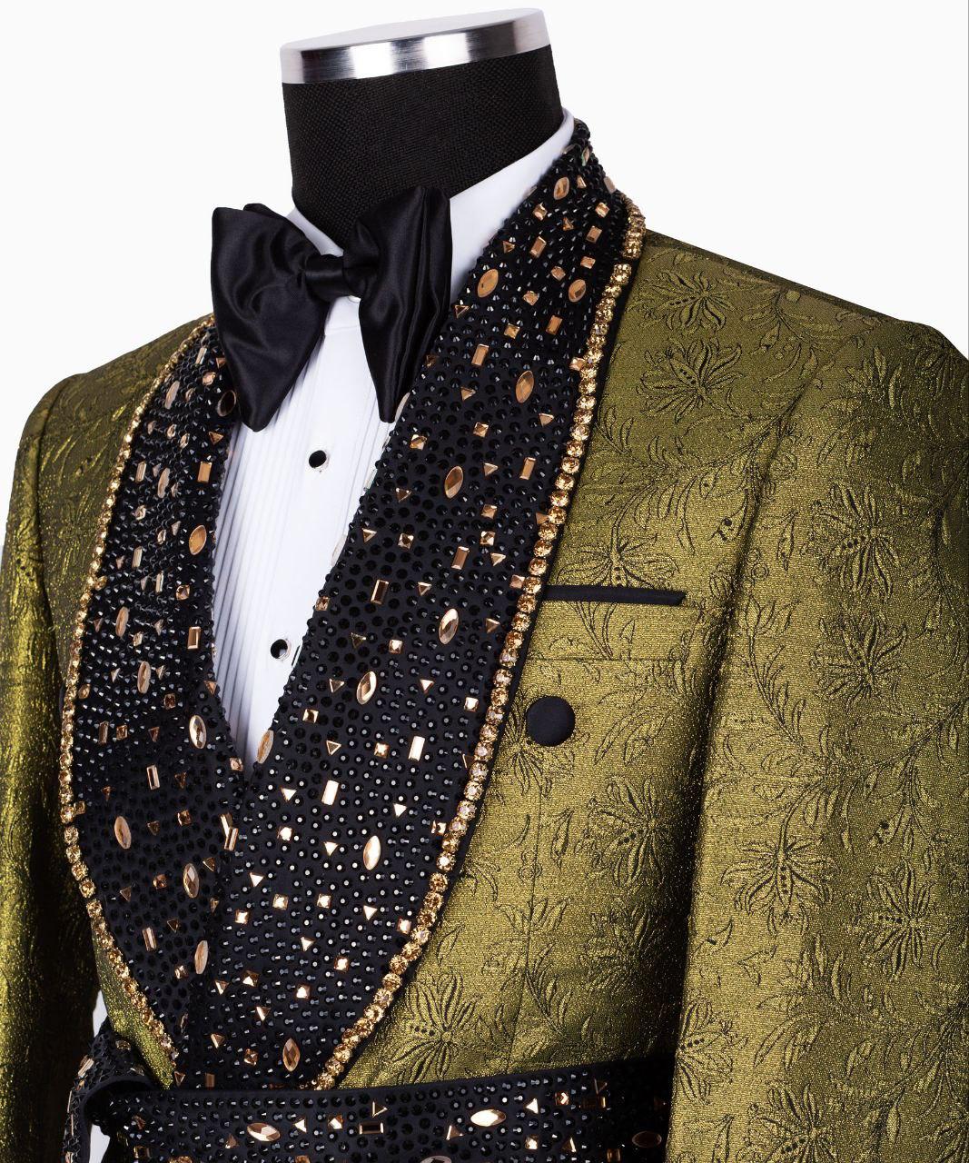 Acme Stones Detailed Belted Tuxedo