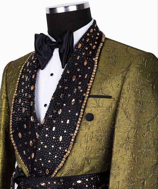 Acme Stones Detailed Belted Tuxedo