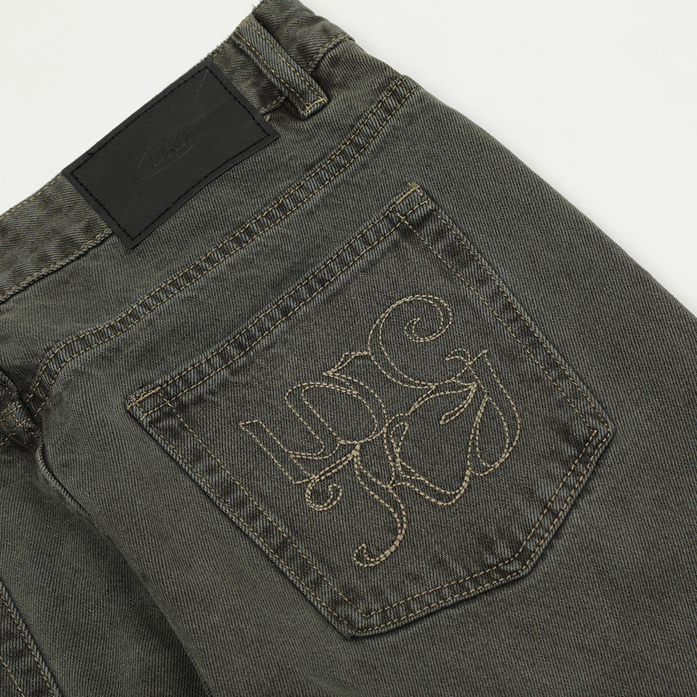 Worn Denim Straight-leg Trousers Men