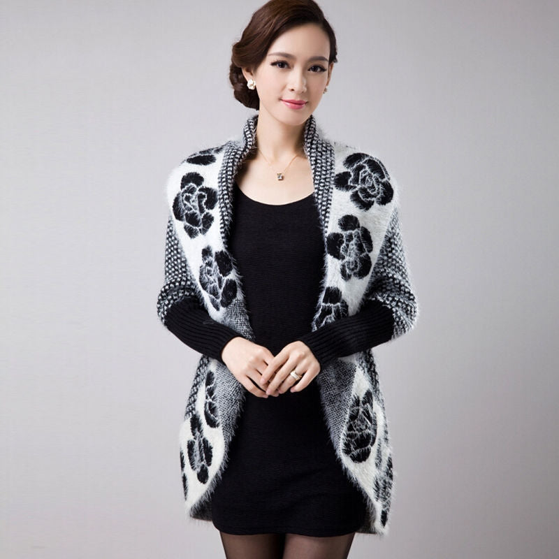 Fashion Imitation Mink Velvet Jacket Sweater Women Spring New Style