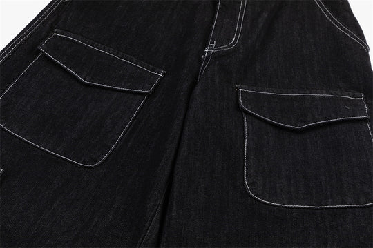 Stylish Multi-pocket Denim Trousers For Men