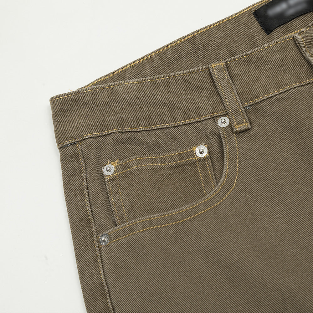 Fashion Denim Straight-leg Trousers Men