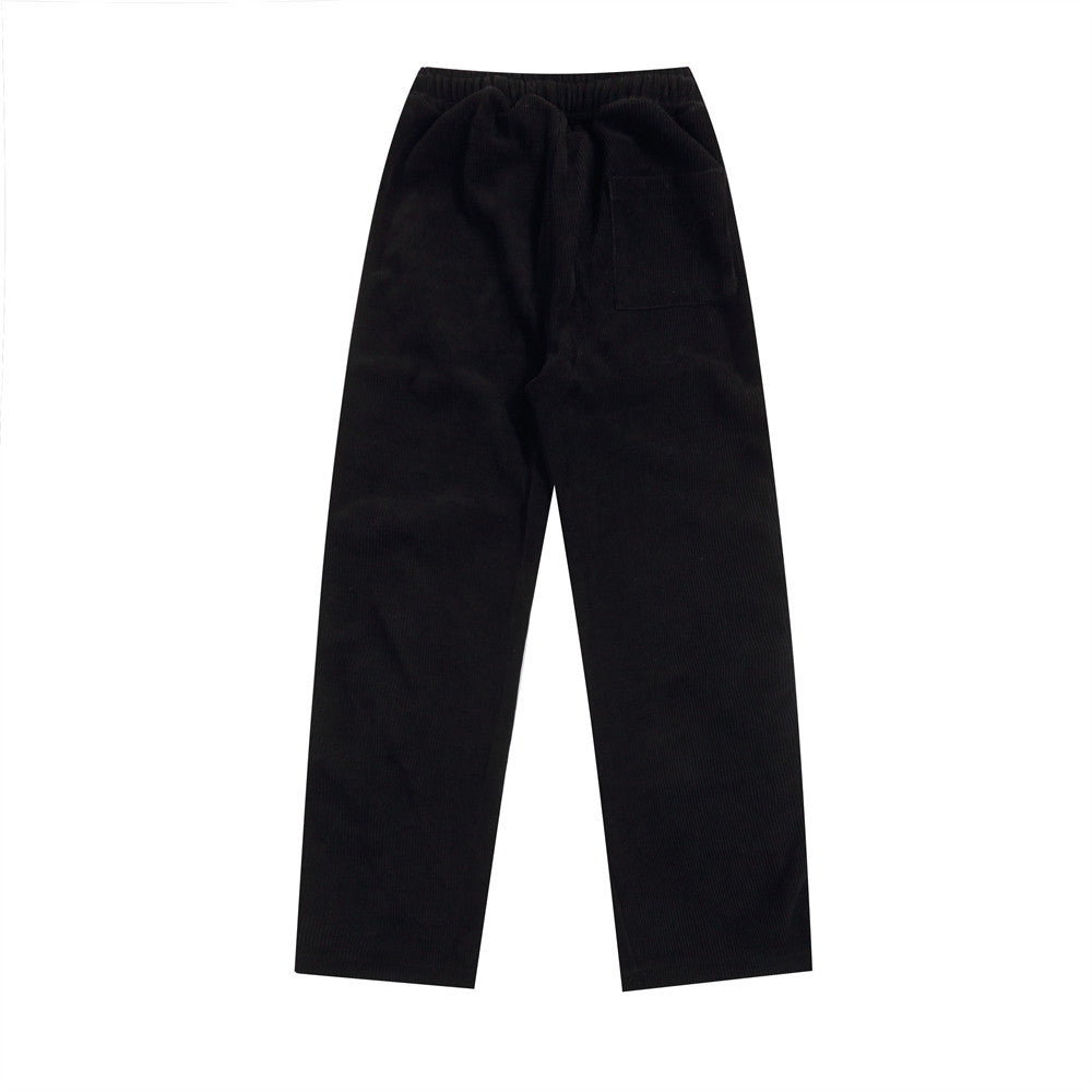 Fashion Striped Casual Straight Trousers Men