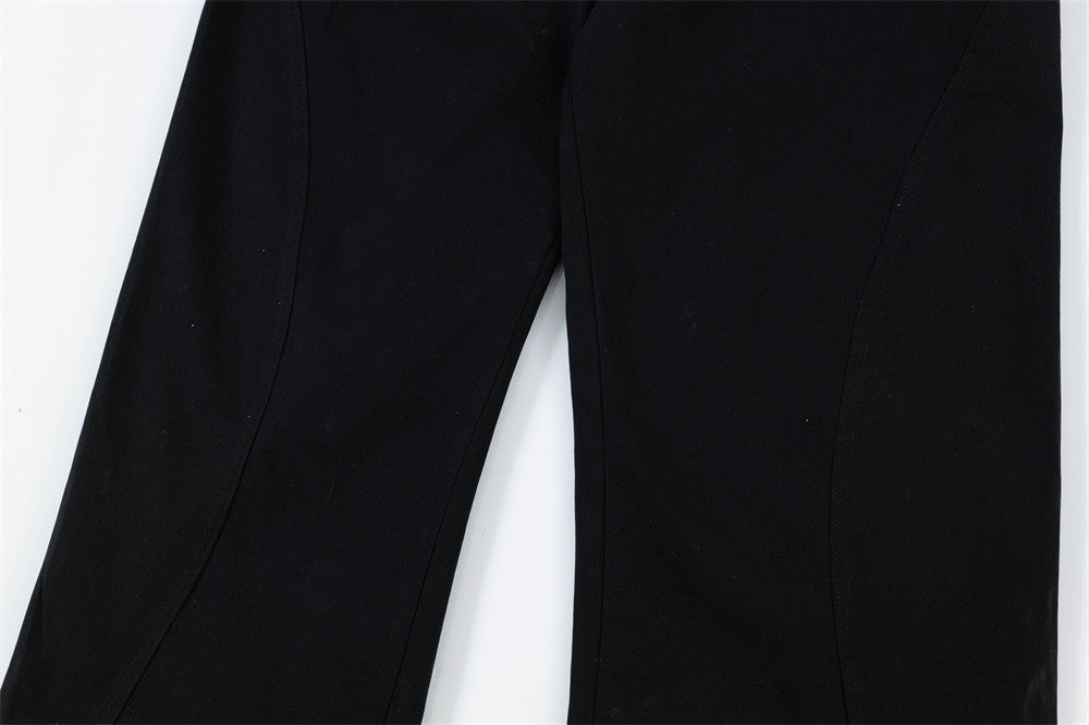 Fashion Solid Color Denim Trousers Men