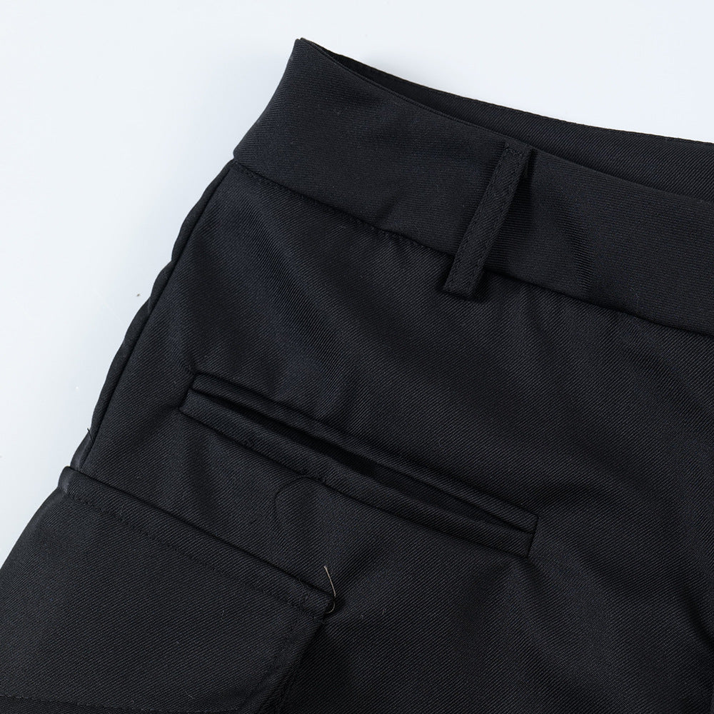 Fashion Solid Color Cargo Shorts Men