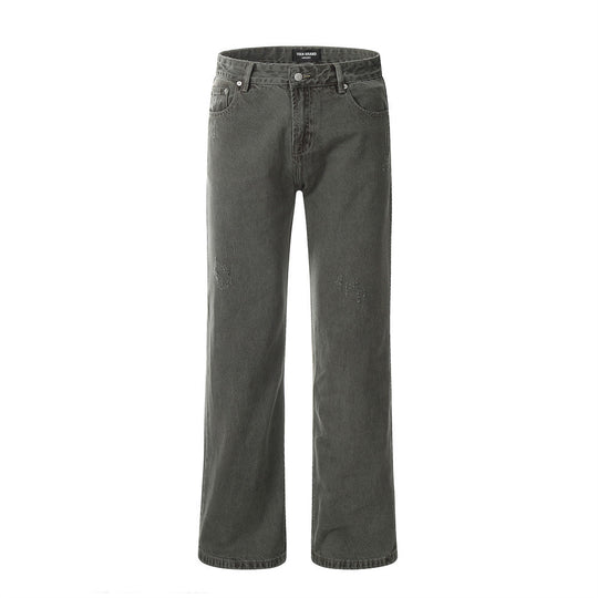 Worn Denim Straight-leg Trousers Men