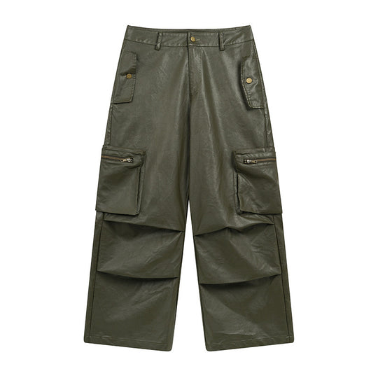 Tooling PU Leather Trousers For Men And Women