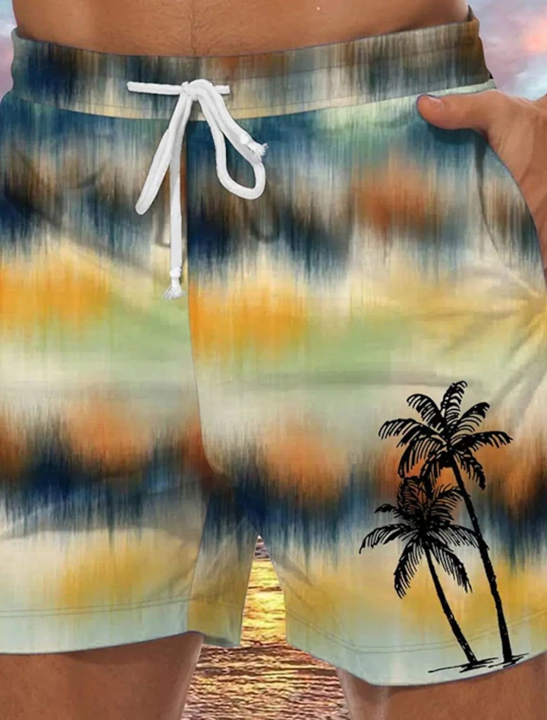 Men Swimming Beach 3D Printed Casual Holiday Bohemian Shorts