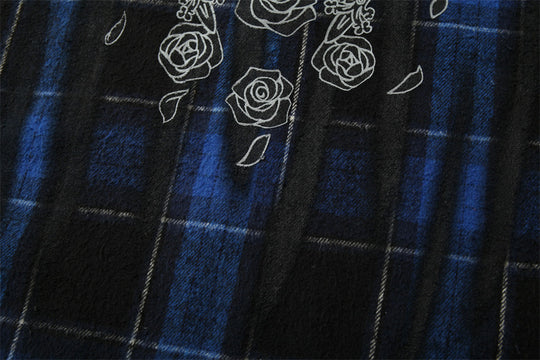 Distressed Plaid Hooded Shirt For Men