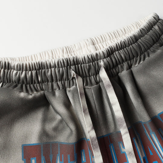 Fashion Gradient Tie-dye Loose Shorts Men
