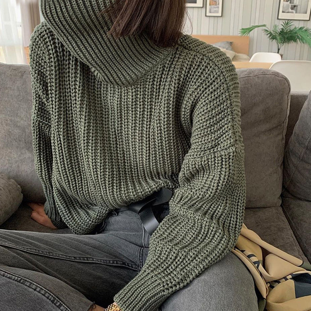 Women's Jacket New Fashion High Neck Pullover Sweater Women
