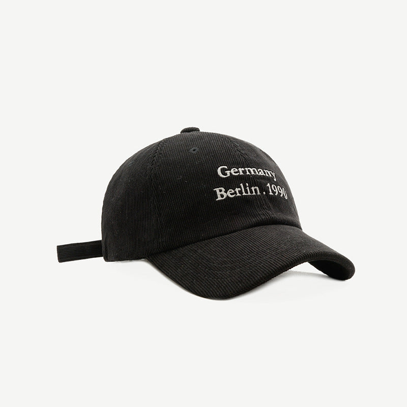 Men And Women Fashion Wide Eaves Corduroy Baseball Hat