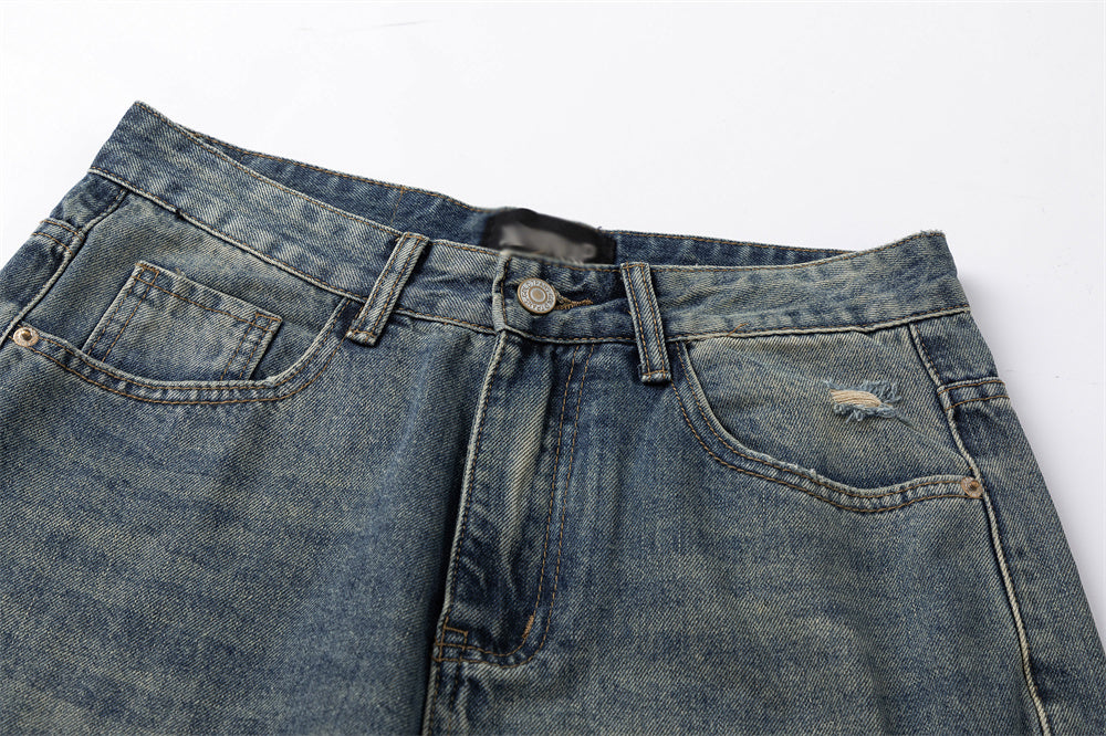 Distressed Trousers American High Street Trendy Men