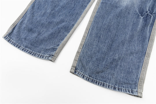 Fashion Men Loose Pockets Straight-leg Trousers