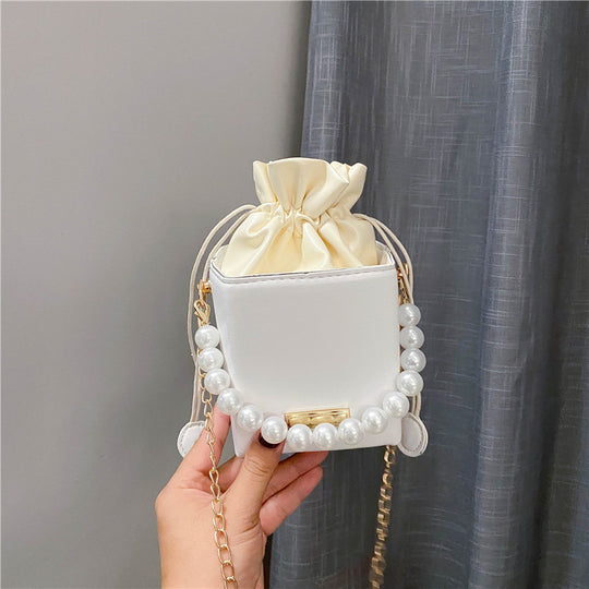 Drawstring Messenger Bag Box Chain Fashion Shoulder Bag