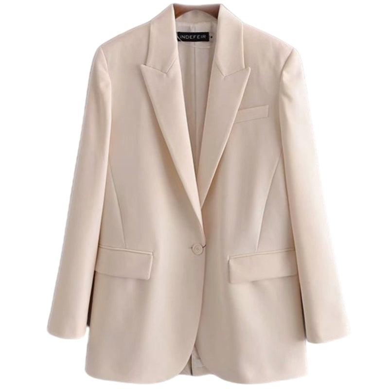 Senior Casual Suit Jacket Women All-match Texture