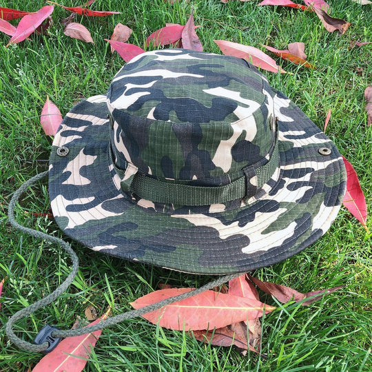 Boonie Hat Beige Broad-brimmed Hat Checked Cloth Men Women Mountaineering Outdoor Double-sided