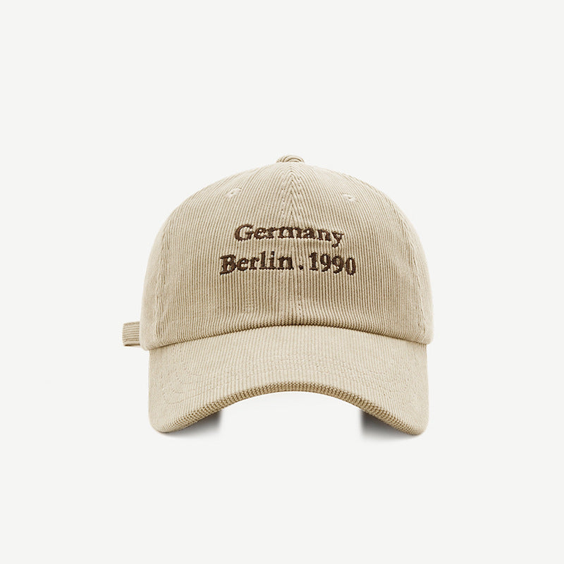 Men And Women Fashion Wide Eaves Corduroy Baseball Hat
