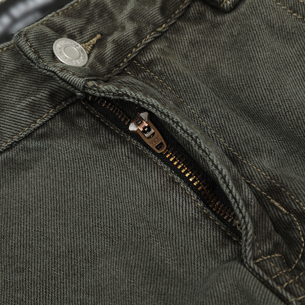 Worn Denim Straight-leg Trousers Men